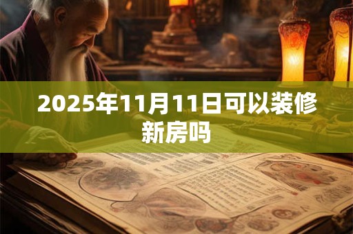 2025年11月11日可以装修新房吗