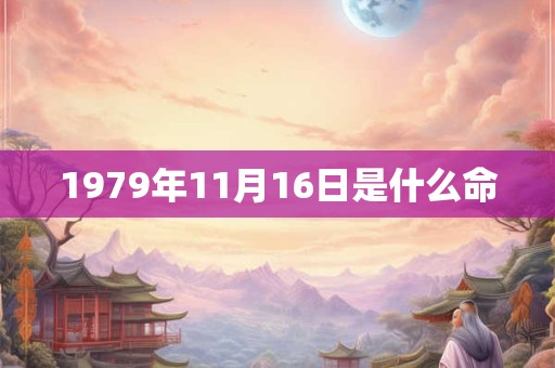1979年11月16日是什么命