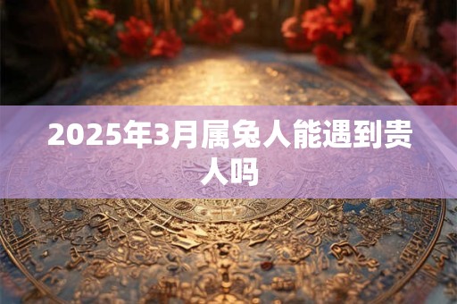2025年3月属兔人能遇到贵人吗