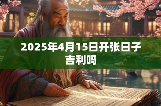2025年4月15日开张日子吉利吗 2025年4月15日开张日子吉利吗