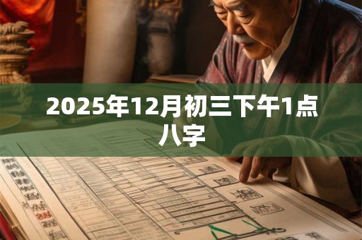 2026年12月初三下午1点八字 2026年12月初三下午1点八字