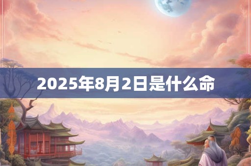 2025年8月2日是什么命