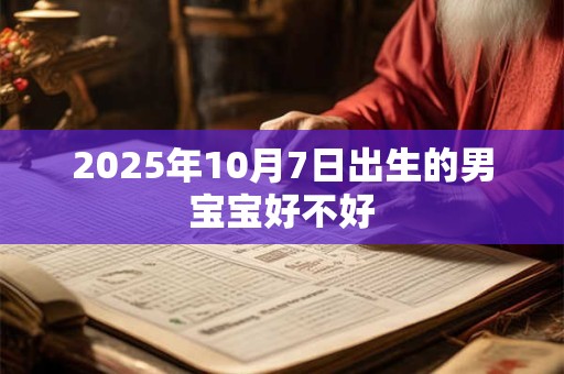 2025年10月7日出生的男宝宝好不好
