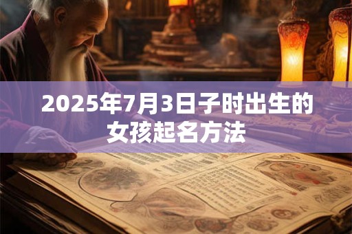 2025年7月3日子时出生的女孩起名方法