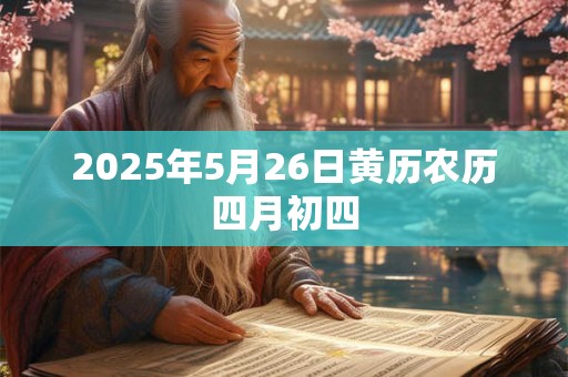 2025年5月26日黄历农历四月初四