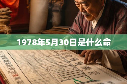 1978年5月30日是什么命