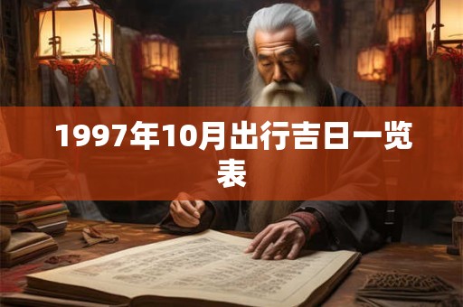 1997年10月出行吉日一览表