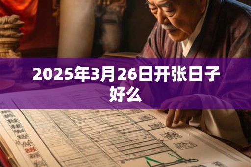 2026年3月26日开张日子好么
