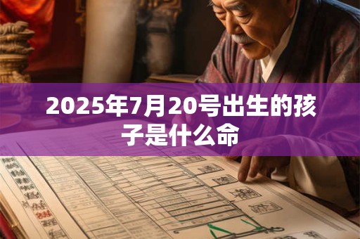 2025年7月20号出生的孩子是什么命