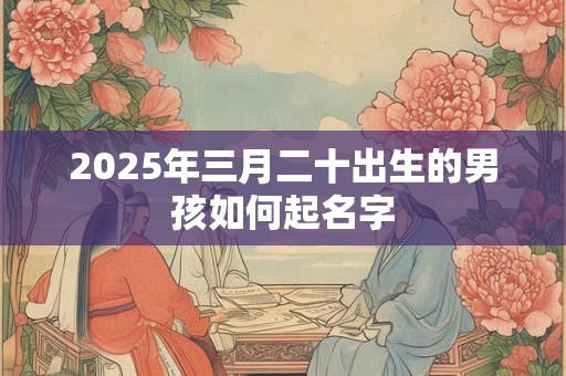 2025年三月二十出生的男孩如何起名字