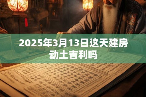2025年3月13日这天建房动土吉利吗