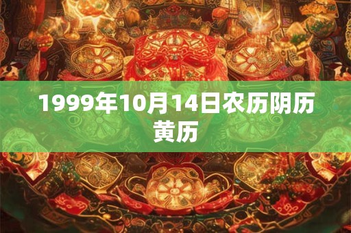 1999年10月14日农历阴历黄历