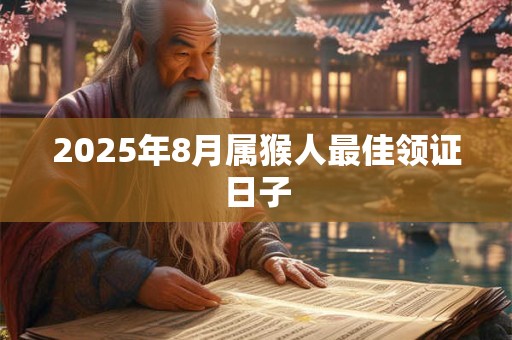 2025年8月属猴人最佳领证日子