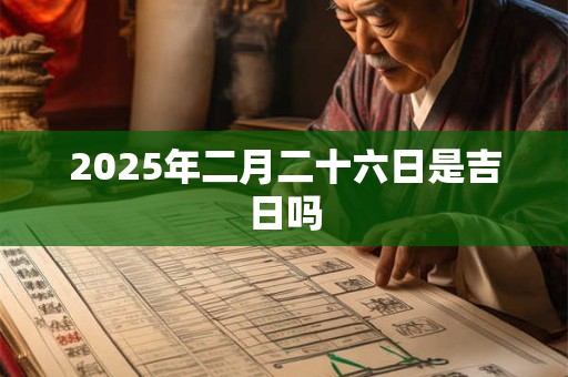 2025年二月二十六日是吉日吗