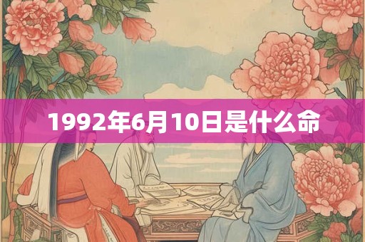 1992年6月10日是什么命