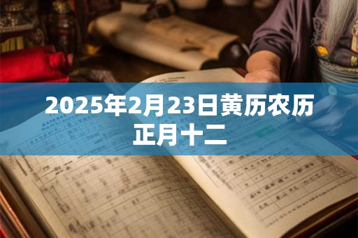 2026年2月23日黄历农历正月十二
