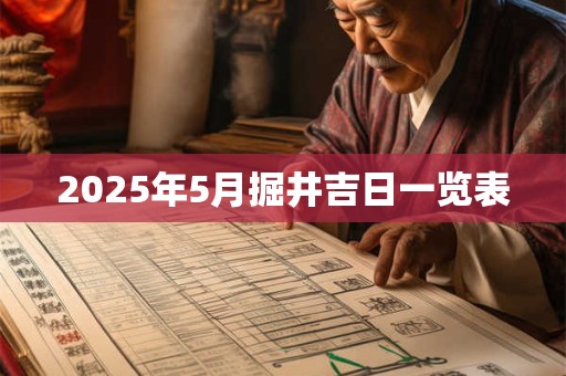 2026年5月掘井吉日一览表