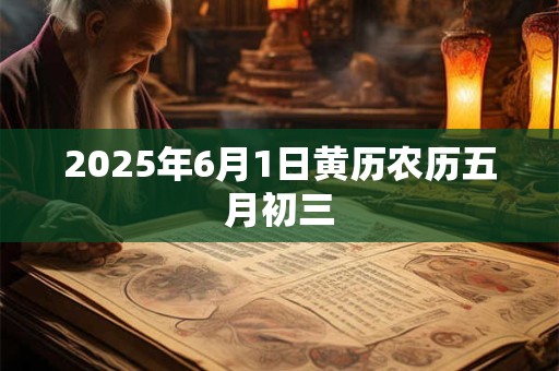 2025年6月1日黄历农历五月初三