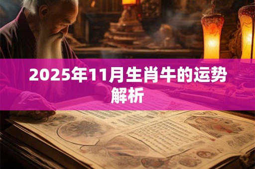 2025年11月生肖牛的运势解析 2025年11月生肖牛的运势解析