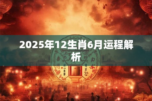 2025年12生肖6月运程解析