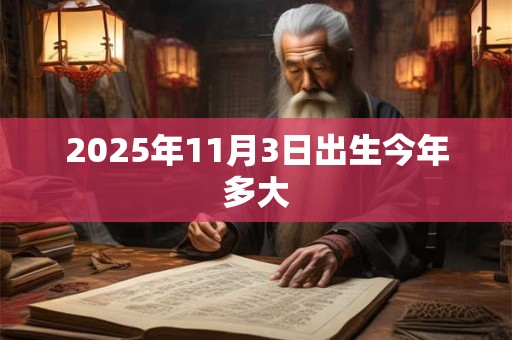 2025年11月3日出生今年多大