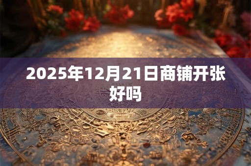2025年12月21日商铺开张好吗