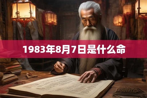 1983年8月7日是什么命