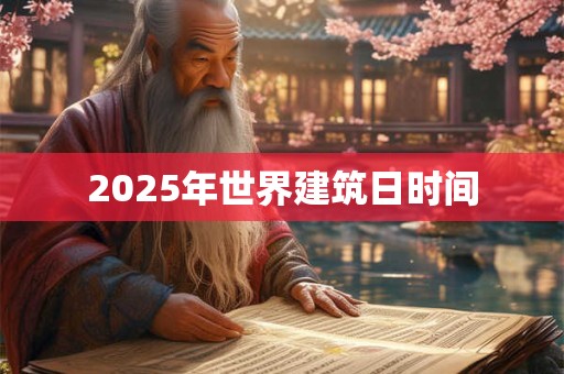 2025年世界建筑日时间