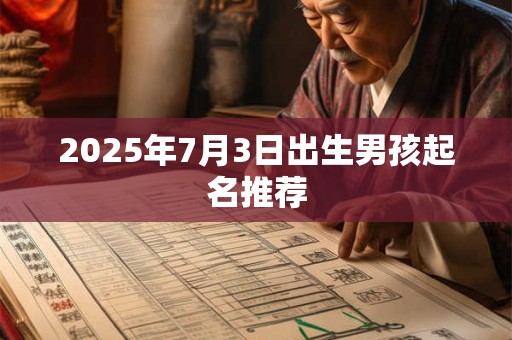 2025年7月3日出生男孩起名推荐