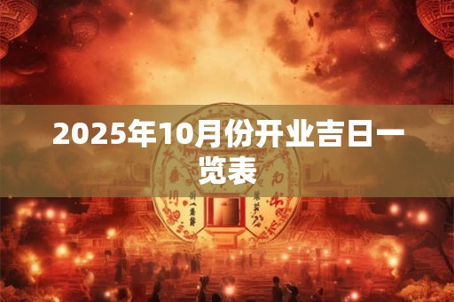 2025年10月份开业吉日一览表