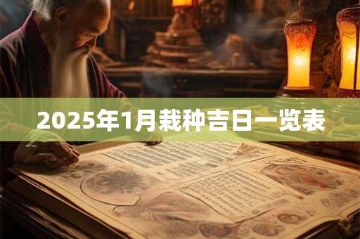 2025年1月栽种吉日一览表