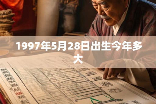 1997年5月28日出生今年多大