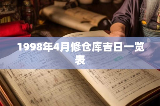 1998年4月修仓库吉日一览表