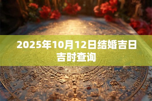 2025年10月12日结婚吉日吉时查询