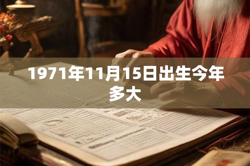 1971年11月15日出生今年多大