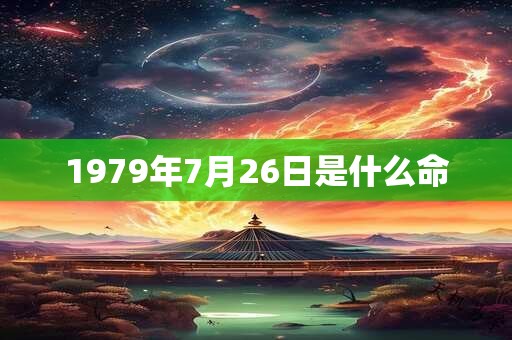 1979年7月26日是什么命