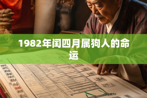 1982年闰四月属狗人的命运