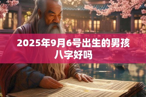 2025年9月6号出生的男孩八字好吗