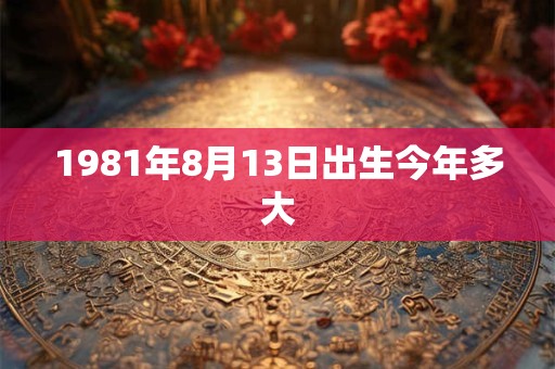 1981年8月13日出生今年多大