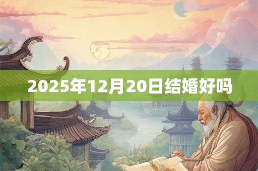 2025年12月20日结婚好吗