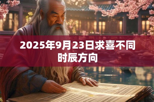 2025年9月23日求喜不同时辰方向 2025年9月23日求喜不同时辰方向