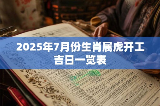 2025年7月份生肖属虎开工吉日一览表