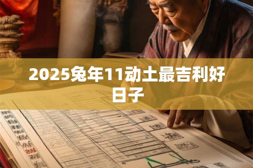 2025兔年11动土最吉利好日子