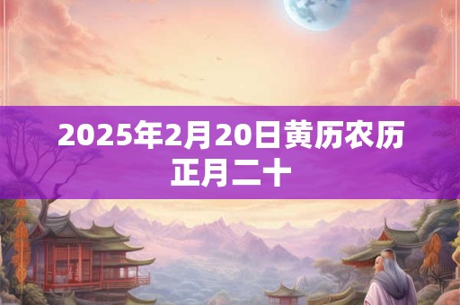2025年2月20日黄历农历正月二十