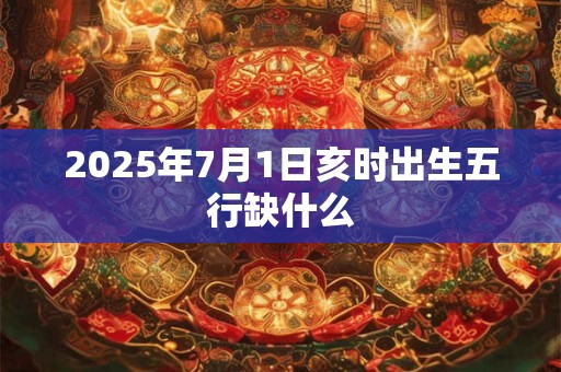 2025年7月1日亥时出生五行缺什么
