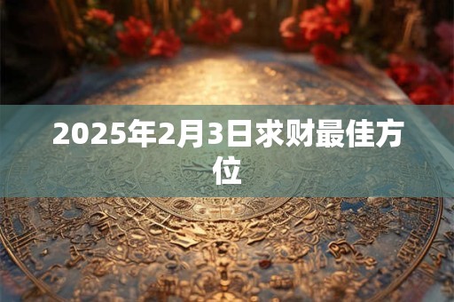 2025年2月3日求财最佳方位