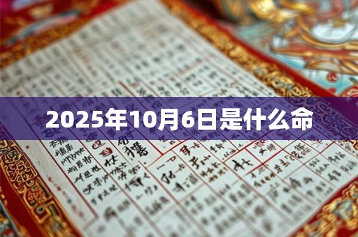 2025年10月6日是什么命