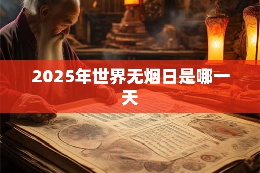 2025年世界无烟日是哪一天