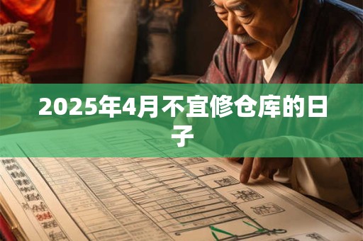 2025年4月不宜修仓库的日子