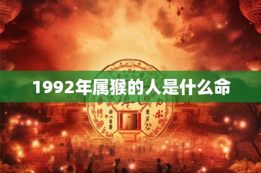 1992年属猴的人是什么命